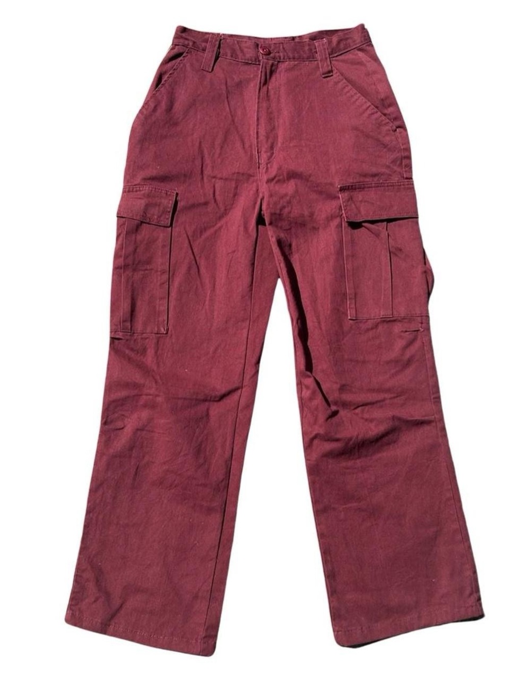 Women's Cargo Pants in Burgundy - Classic Utility Style